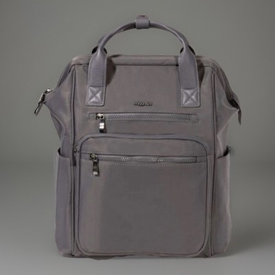 Baggallini Chelsea Laptop Backpack Handbags Smoke Twill Carry On Pockets New