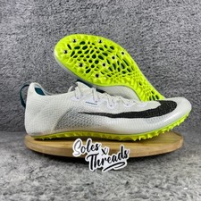 Nike Zoom Superfly Elite 2 Track Field Spikes Size 8.5 Men White Bright Spruce