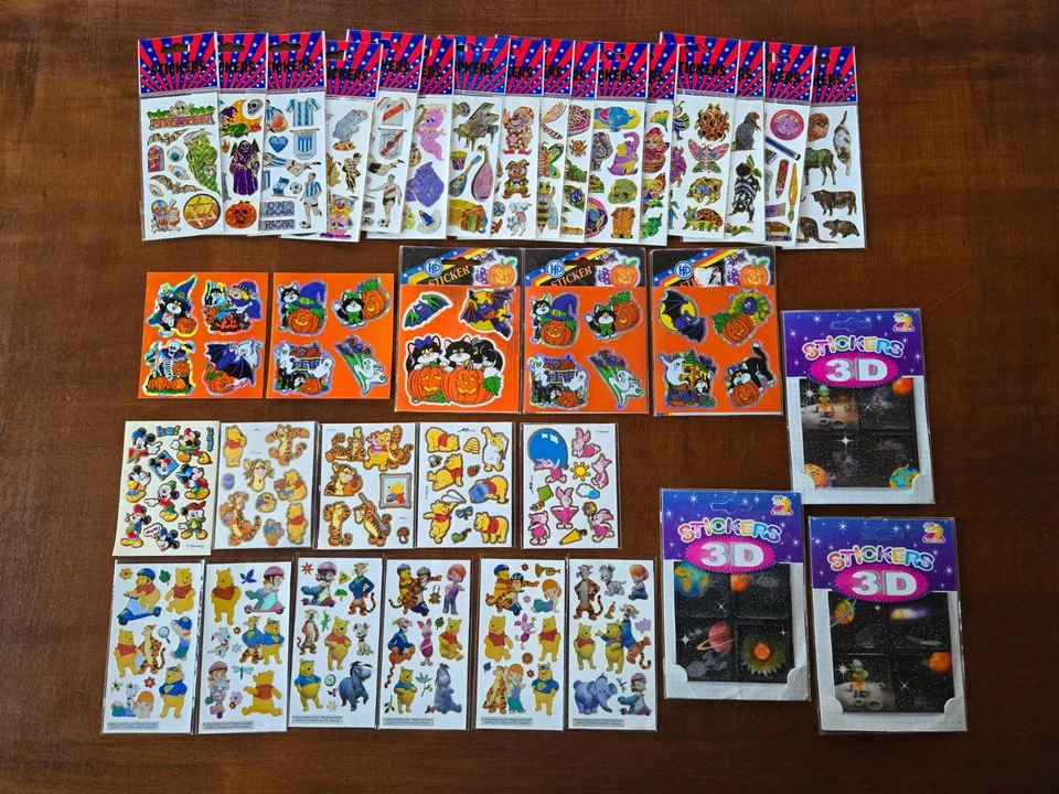 Sticker HP Halloween, Twin Seven 3D, Disney Winnie Pooh, Mickey Maus Mouse