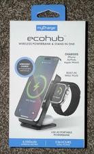 myCharge EcoHub 4-in-1 6,000 mAh Portable Charger & Stand For Apple Devices NIB