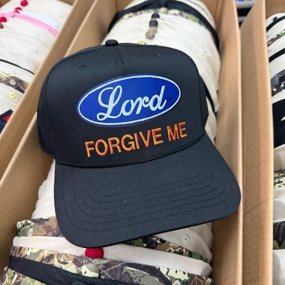 Lord Forgive Me Hat in Black | Vintage Hat for Men & Women