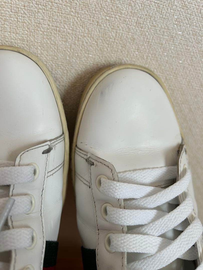 Auth Gucci Leather Sherry Line White Low cut Sneakers EU36.5 US6.5 UK3.5 Women thumbnail 17