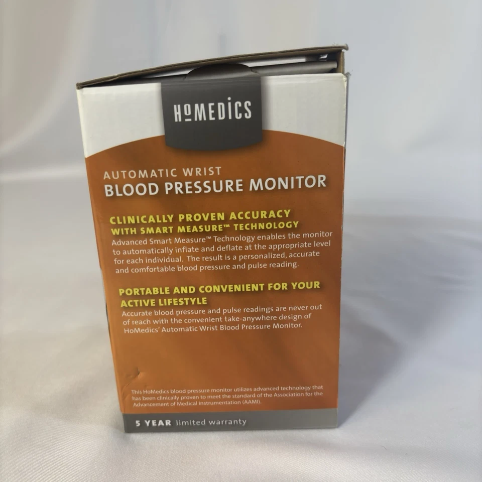Monitor de presión arterial de muñeca para el hogar 2 usuarios 120 lecturas almacenadas Homedics Foto 3 de 4