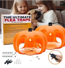 2 pack Flea Trap Indoor–Trap,Safe & Non-Toxic,Effective for Fleas,Bugs & Insects