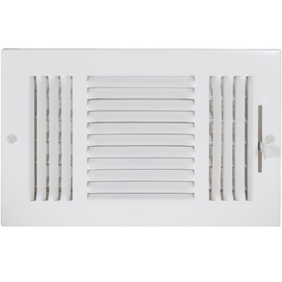 EZ-FLO 10 x 6 Inch (Duct Opening) Air Vent Cover for 10 in. x 6 in., White