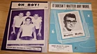 BUDDY HOLLY  *Lot of 2 SHEET MUSIC - 1950's  VGC+