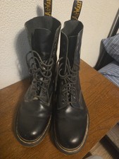 Dr Matens 1490 Black Leather Boots. Size 13 US