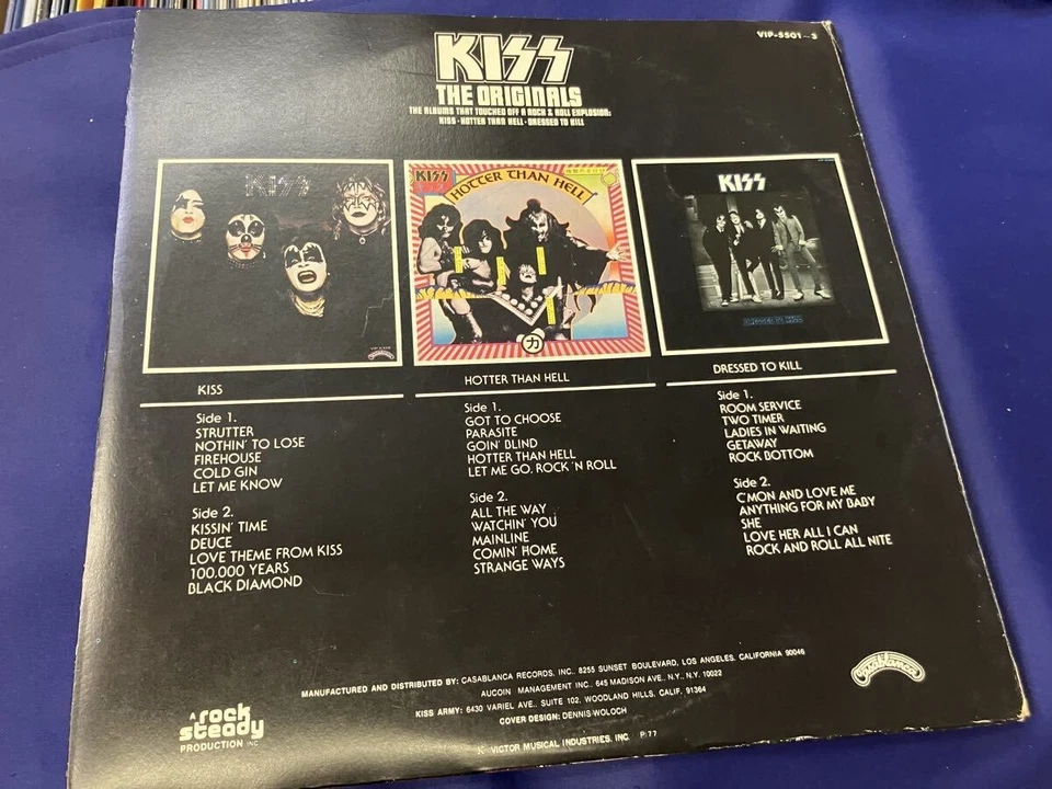 Kiss The Originals The Whole Hell 3 LP Vinyl Record Set Japan HR/HM Used - Image 2 of 4