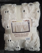 Costco Halloween Ghost Faux Fur Throw NWT Next Day Ship Viral