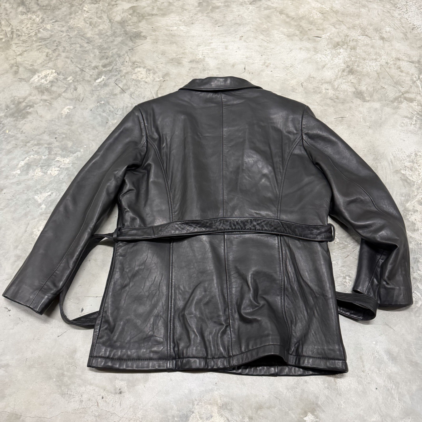 Rare Corvette Leather Belted Jacket Embroidered B… - image 5