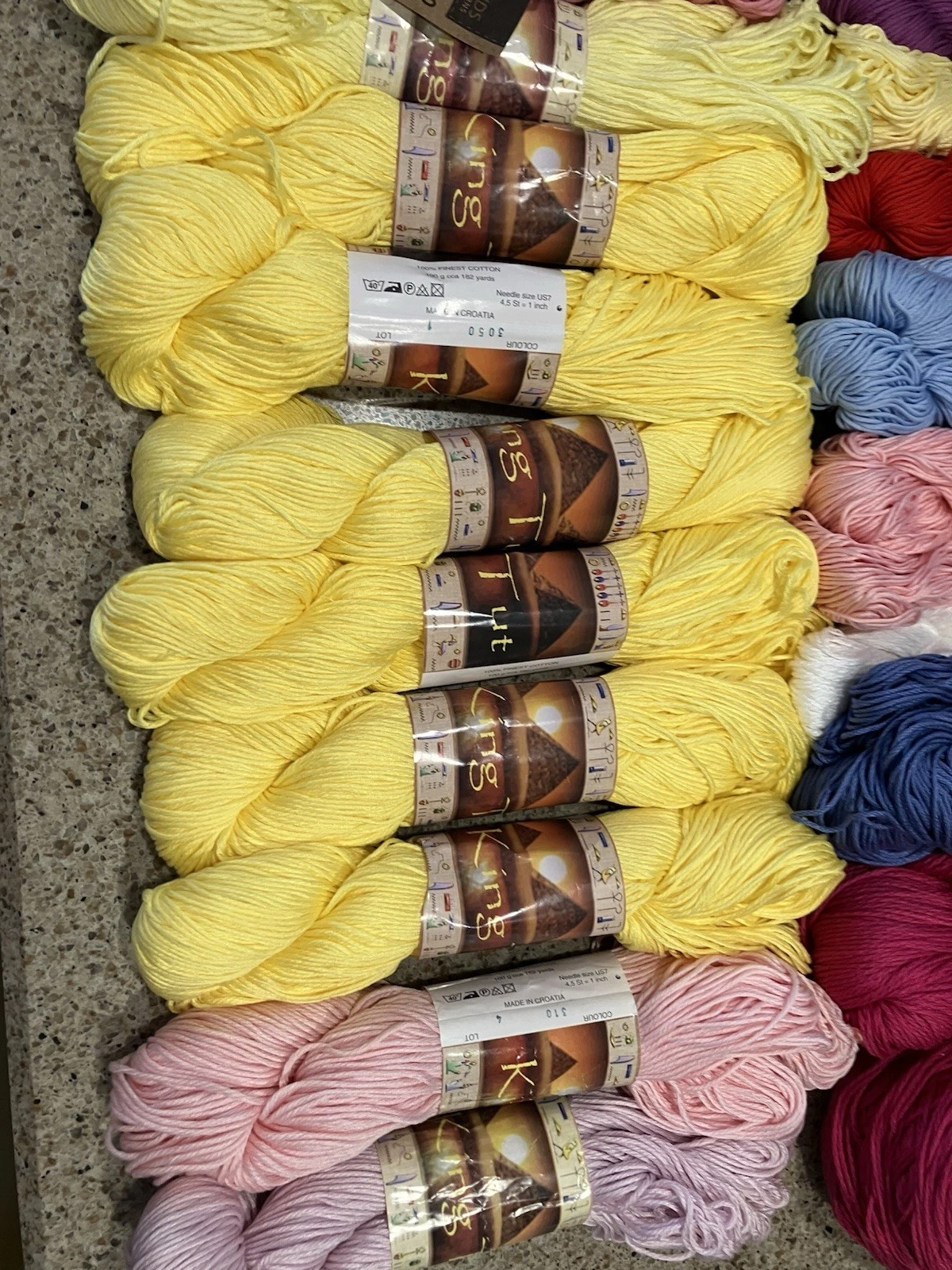 Huge Cotton Yarn Lot! King Tut, Provence, Bahamas, AslanTrends. Destashing 28 s - product detail image 13