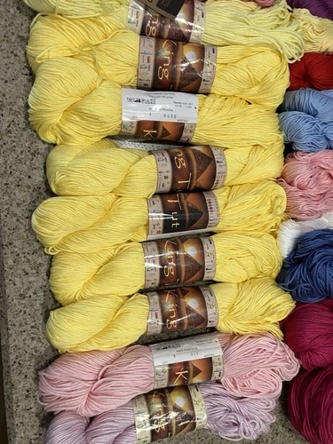 Huge Cotton Yarn Lot!  King Tut, Provence, Bahamas, AslanTrends. Destashing 28 s image 13