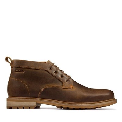 Clarks Herren Smart Foxwell Mid Beeswax Lea - Cushion Plus Grip * UK 7 / US 8 G