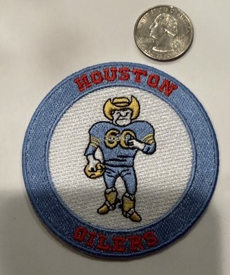 Houston Oilers Vintage Style Embroidered Iron On Patch.  3 x 3  Beautiful!