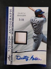 2025 Dusty Baker Jersey AUTOGRAPH LA Dodgers - Leaf In The Game Used /35
