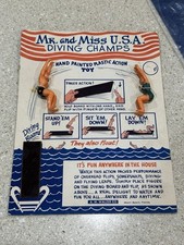 Rare 1940  s-1950  s Mr. and Miss USA Diving Champs Toy A. M. WALZER CO Miami FL