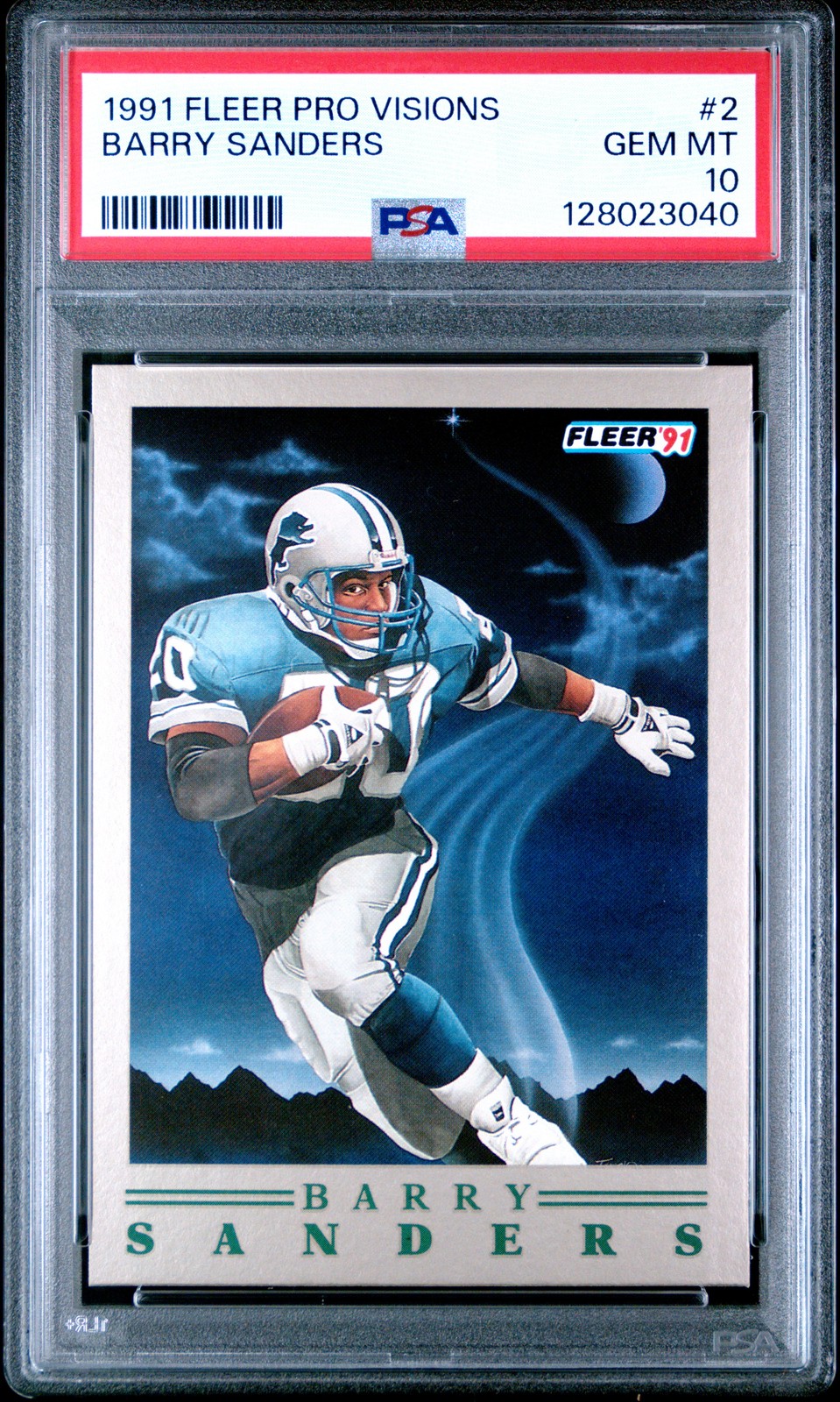 1991 FLEER PRO-VISIONS #2 BARRY SANDERS PSA 10