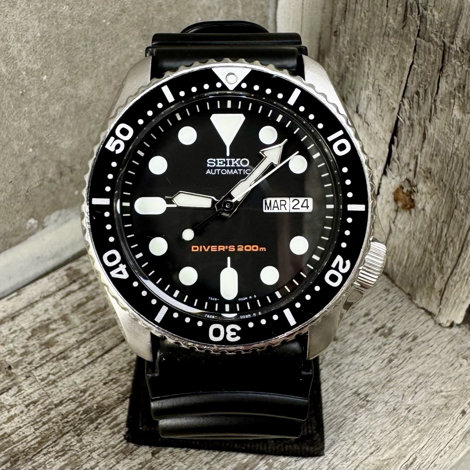 Seiko Automatic Diver's 200m SKX007 7S26-0020 Scuba Diver JDM Black Bezel 42mm image 2