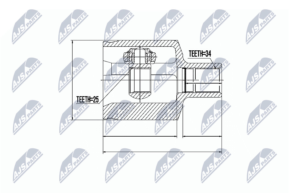 NTY Driveshaft Joint Kit NPW-ME-033 for Mercedes-Benz, 89mm, 38mm Sealing - Image 13