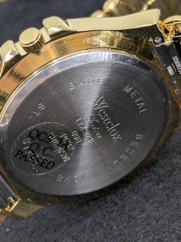 Lote De 4 Relojes Westclox Vintage Tono Dorado Probados Funcionando Con Baterías Nuevas - Imagen 7 de 10