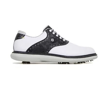 FootJoy Genuine Men's Size FJ Traditions Golf Shoe - White/Black Camo/Gray