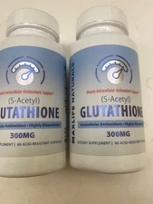 Maxlife Na.S-Acetyl Glutathione 300mg, 2 Pack of 60 Cap Made in the USA Exp 5/27