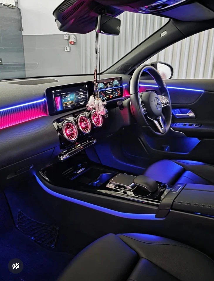 Mercedes Benz A Class CLA W177 W118 X118 From 2019 Ambient Lighting Kit UK  - Image 2 of 4