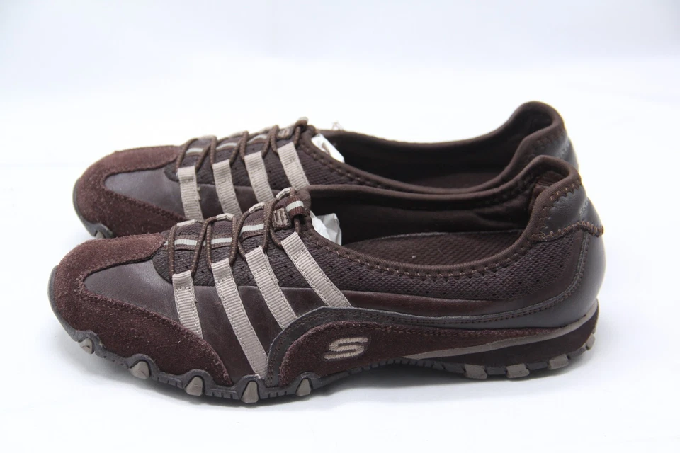 Zapatos Skechers Bikers Libélula Mujer Talla 6.5 Marrón Chocolate Cuero Activo Foto 3 de 4