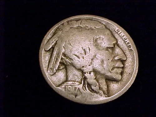 1917-S Buffalo Nickel, Good Grade