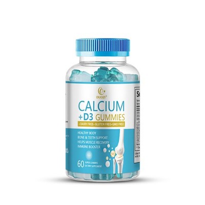 Duozi Calcium + Vitamin D3 Dietary Supplement Bone & Teeth Strength - 60 Gummies