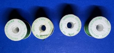 4 Spools Gudebrod Nylon Rod Winding Thread Green