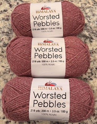 NEW Lot of 3 Premier Himalaya Worsted Pebbles in Pink--654yds--Buy More & Save