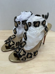 Christian Louboutin Size 39.5 Parsemis Crystal Embellished T-Bar Sandals