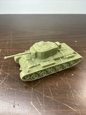 Vintage Marx Toys - Battleground: 41 American Tank Olive Green Plastic
