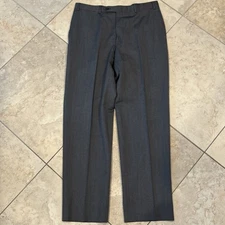 Canali Pant Mens 50R 34x32 Gray Wool Dress Classic Trouser Italy Tailored Formal