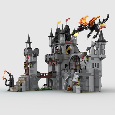 MOC-155206 RITTERBURG DER SCHWARZEN RITTER MODULARES HAUS BAUSTEINE 2003 TEILE