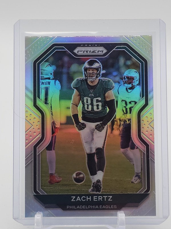 ZACH ERTZ 2020 PANINII PRIZM SILVER NO. 170 PHILADELPHIA EAGLES Q5830