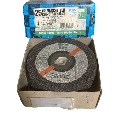 Pferd EDP 63844 Cut Off Wheels Stone 6x1/8x5/8 Dia 80kwt 150-2c 24 Sg (25 Pack)
