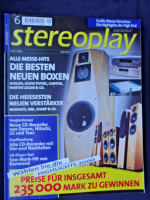 STEREOPLAY 6/00,SHARP SM SX 100,ELECTROCOMPANIET ECI 3,MARANTZ PM 17 II,MBL 8011