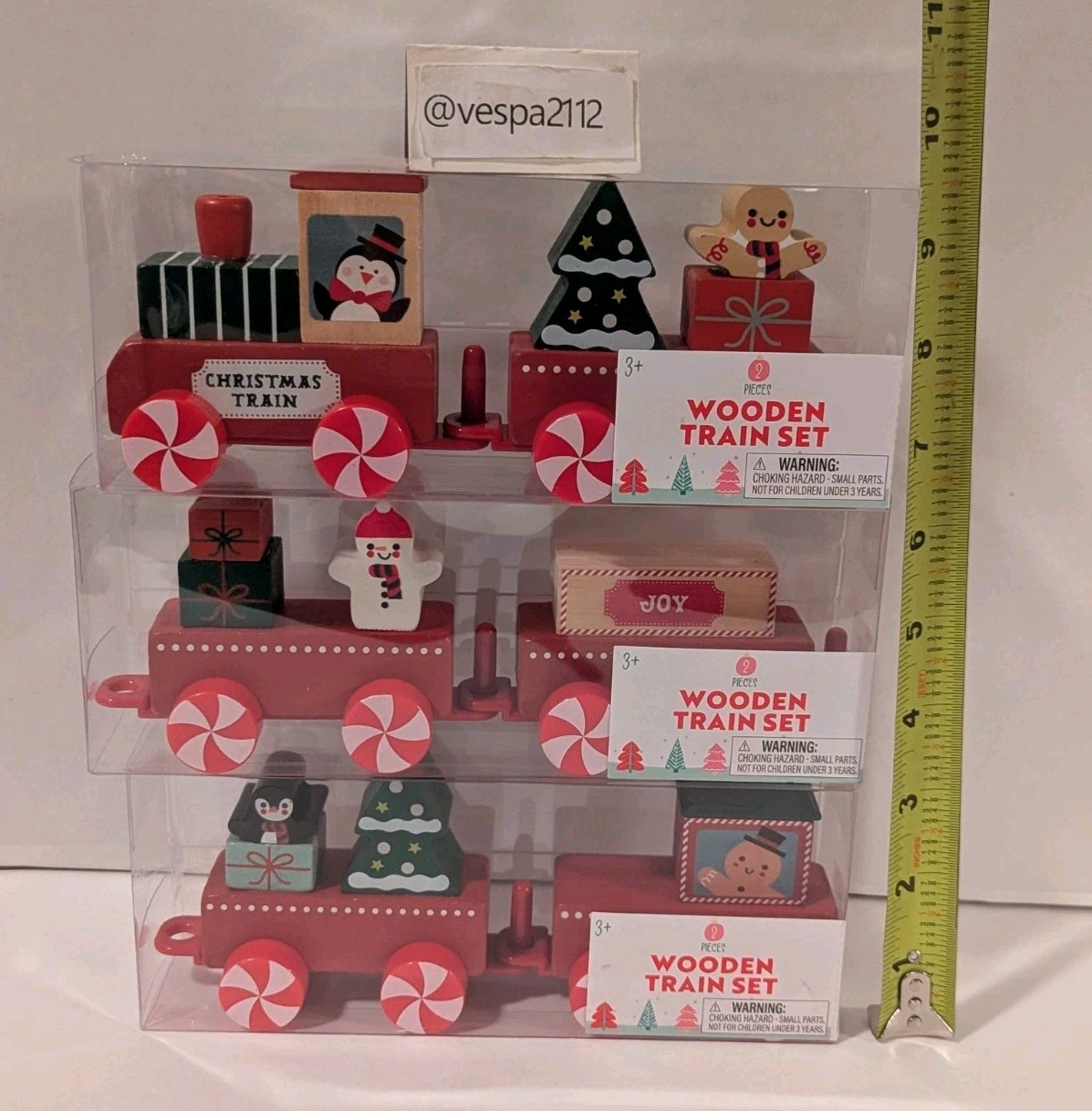 Target Bullseye Playground Christmas  Train 6pc Wood Figure Playset