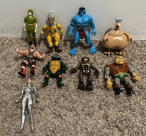Lot Of 9 Vintage '90s 2000s Toys Teenage Mutant Ninja Wrestler Disney
