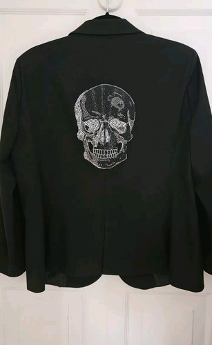 Hipchik Couture Rhinestone Skull Blazer