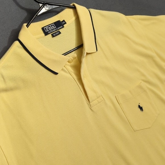 Polo Ralph Lauren Shirt Men's XXL Yellow Cotton Polo Short