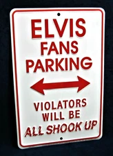 ELVIS All Shook Up - *US MADE* - Embossed Metal Sign - Man Cave Garage Bar Decor