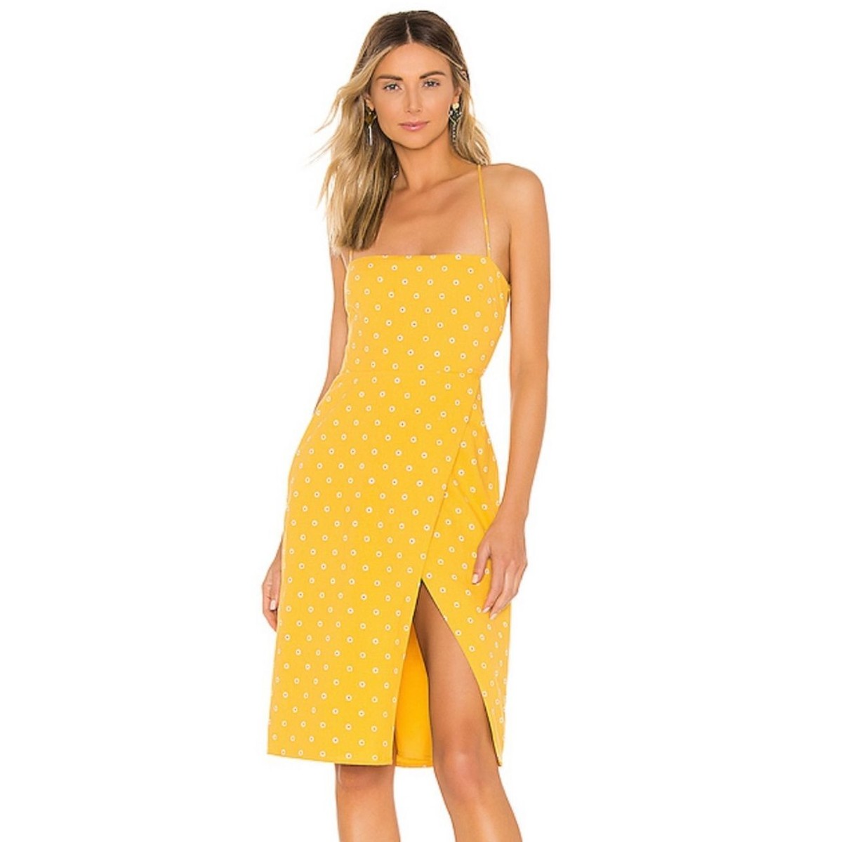 daisy lace midi dress Daisy Lace Short Puff Sleeve Midi Dress