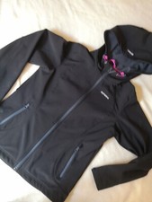 Icepeak Women's Size 36 Softshell FullZip Jacket Running Hiking Black Polyester