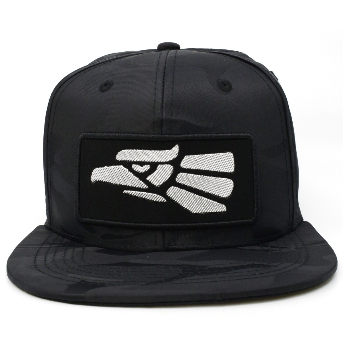 Trendy Apparel Shop Mexico Eagle Snapback Cap - XXL Black Mesh 3D Embroidered Flatbill Hat - View #7