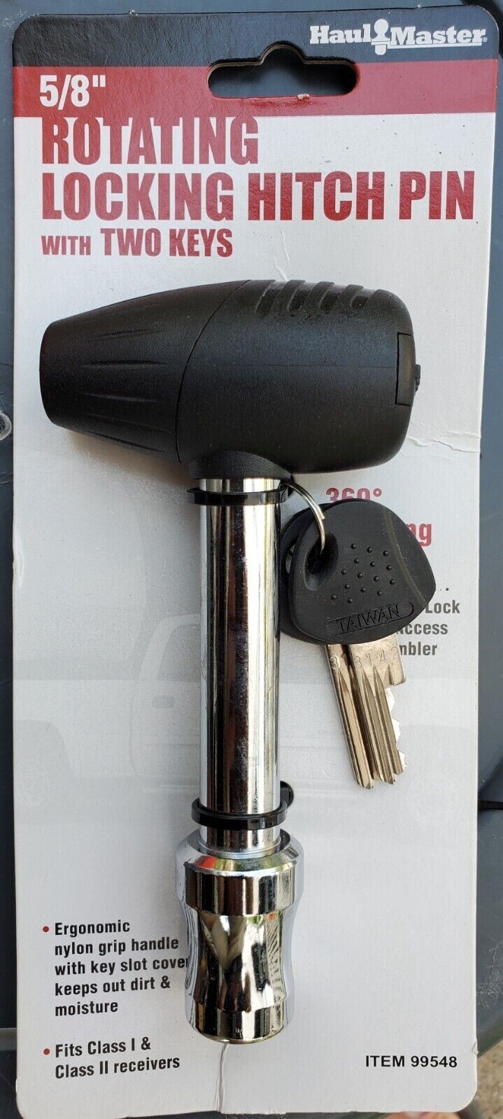 Rotating Locking Hitch Pin 2 Keys, 1/2in Shaft Pin x 5-5/8in HAUL ...