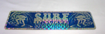 Surf Hawaii Vintage Bumper Sticker Decal Retro Prism Prismatic Ski-Cal