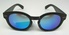 2 Pack Foster Grant CALI 6 Black w/ Blue Mirrored Sunglasses NEW See Description